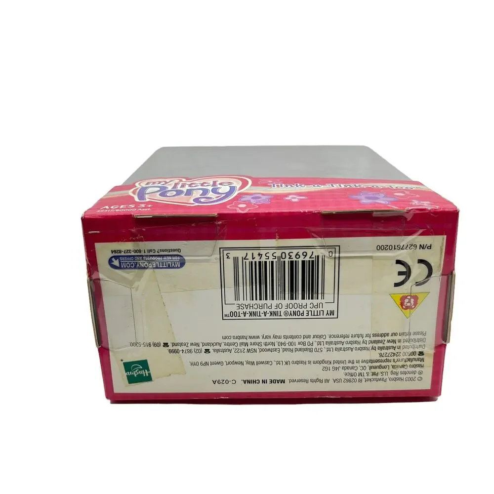 My Little Pony Tink A Tink A Too Purple Pony In Open Box New with Dusty Box 2003